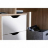 Schreibtisch MASSA 120 x 76 x 53 cm mit 3 Schubladen in Sonoma Weiß