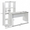 Schreibtisch mit Regal Weiß 170x59x143,5 cm Bürotisch Modern
