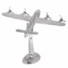 Design Deko Flugzeug Propeller aus Aluminium Farbe Silber