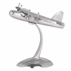 Design Deko Flugzeug Propeller aus Aluminium Farbe Silber