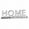 Home Deko Schriftzug Design Wohnzimmer Ess-Tisch- Dekoration Wohnung Alu Aluminium Wohndeko Silber 22 cm