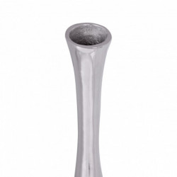 Deko Vase groß BOTTLE S Aluminium modern mit 1 Öffnung in Silber