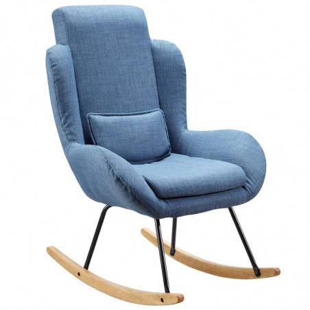 Schaukelstuhl CAPRI Blau Design Relaxsessel 75 x 110 x 88,5 cm
