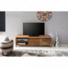 Lowboard BOHA Massivholz Sheesham Kommode 140 cm TV-Board Ablage-Fächer Landhaus-Stil Unterschrank 40 cm TV-Möbel