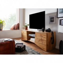 Lowboard Holz Eiche-Dekor 160x50x40 cm TV-Kommode mit zwei Türen