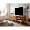 Lowboard Holz Eiche-Dekor 160x51x40 cm TV-Kommode mit zwei Türen