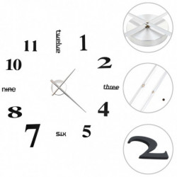 3D-Wanduhr Modernes Design 100 cm XXL Schwarz