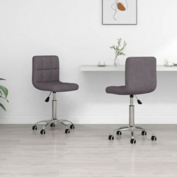 Esszimmerstühle 2 Stk. Drehbar Taupe Stoff