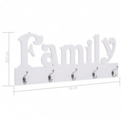 Wandgarderobe FAMILY 74 x 29,5 cm