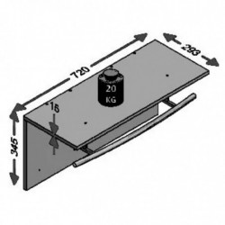 FMD Wandgarderobe 72 x 29,3 x 34,5 cm Eichenoptik