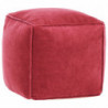 Pouf Baumwollsamt 40x40x40 cm Rot