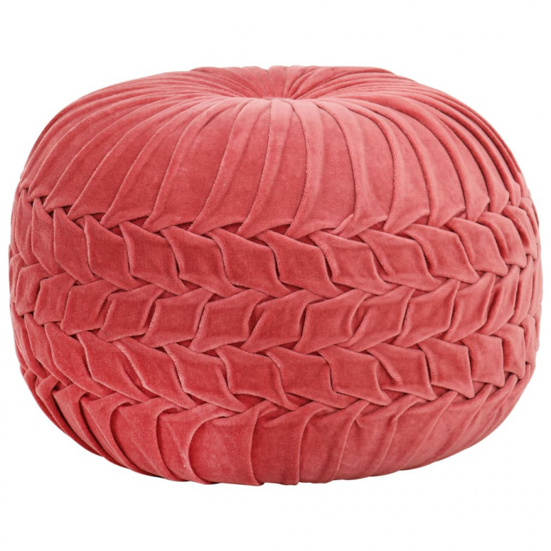 Pouf Baumwollsamt Kittel-Design 40×30 cm Rosa