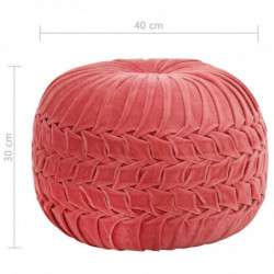 Pouf Baumwollsamt Kittel-Design 40×30 cm Rosa