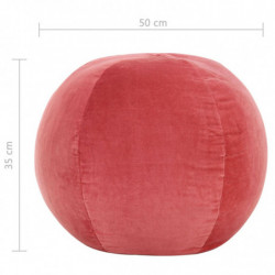 Pouf Baumwollsamt 50×35 cm Rosa