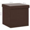 Hocker mit Stauraum 2 Stk. Braun PVC