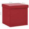 Hocker mit Stauraum 2 Stk. Weinrot PVC