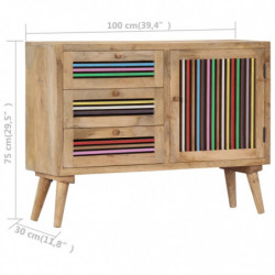 Sideboard 100 x 30 x 75 cm Massivholz Mango