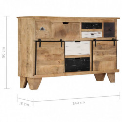 Sideboard 140 x 38 x 90 cm Massivholz Mango