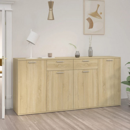 Sideboard Sonoma-Eiche 160x36x75 cm Spanplatte