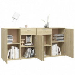 Sideboard Sonoma-Eiche 160x36x75 cm Spanplatte