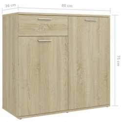 Sideboard Sonoma-Eiche 160x36x75 cm Spanplatte