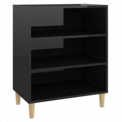 Sideboard Hochglanz-Schwarz 57x35x70 cm Spanplatte