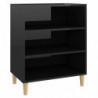 Sideboard Hochglanz-Schwarz 57x35x70 cm Spanplatte