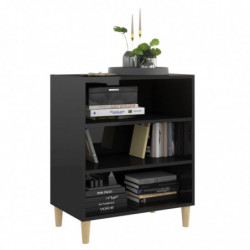 Sideboard Hochglanz-Schwarz 57x35x70 cm Spanplatte