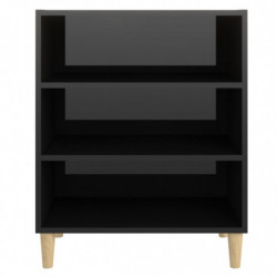 Sideboard Hochglanz-Schwarz 57x35x70 cm Spanplatte