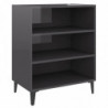 Sideboard Hochglanz-Grau 57x35x70 cm Spanplatte