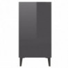 Sideboard Hochglanz-Grau 57x35x70 cm Spanplatte