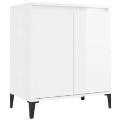 Sideboard Hochglanz-Weiß 60x35x70 cm Spanplatte