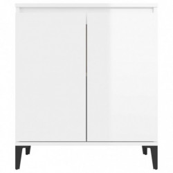 Sideboard Hochglanz-Weiß 60x35x70 cm Spanplatte