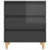 Sideboard Hochglanz-Grau 60x35x69 cm Spanplatte