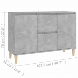 Sideboard Betongrau 103,5x35x70 cm Spanplatte