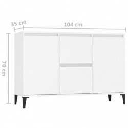 Sideboard Weiß 104x35x70 cm Holzwerkstoff