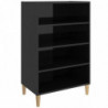 Sideboard Hochglanz-Schwarz 57x35x90 cm Spanplatte