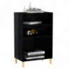 Sideboard Hochglanz-Schwarz 57x35x90 cm Spanplatte