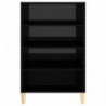 Sideboard Hochglanz-Schwarz 57x35x90 cm Spanplatte