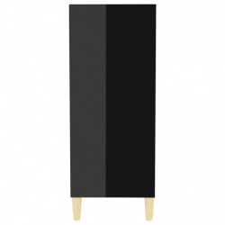 Sideboard Hochglanz-Schwarz 57x35x90 cm Spanplatte