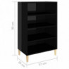 Sideboard Hochglanz-Schwarz 57x35x90 cm Spanplatte