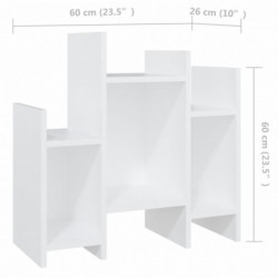 Regalschrank Weiß 60x26x60 cm Holzwerkstoff