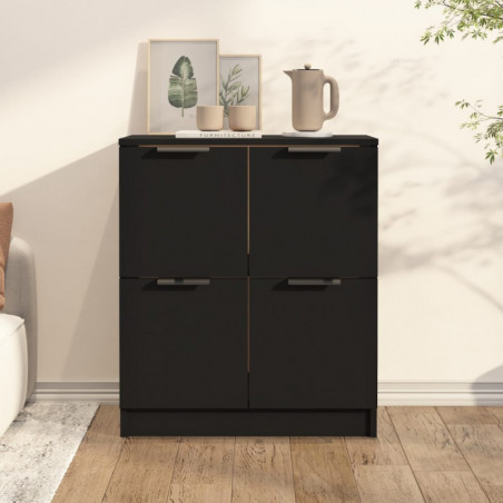 Sideboard Schwarz 60x30x70 cm Holzwerkstoff