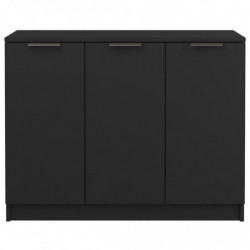 Sideboard Schwarz 90,5x30x70 cm Holzwerkstoff