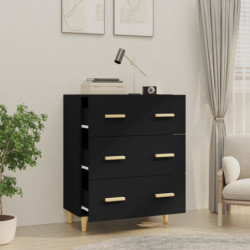 Sideboard Schwarz 70x34x90 cm Holzwerkstoff