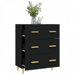 Sideboard Schwarz 70x34x90 cm Holzwerkstoff