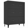 Sideboard Schwarz 69,5x34x90 cm Holzwerkstoff