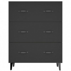 Sideboard Schwarz 69,5x34x90 cm Holzwerkstoff