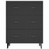 Sideboard Schwarz 69,5x34x90 cm Holzwerkstoff