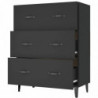 Sideboard Schwarz 69,5x34x90 cm Holzwerkstoff